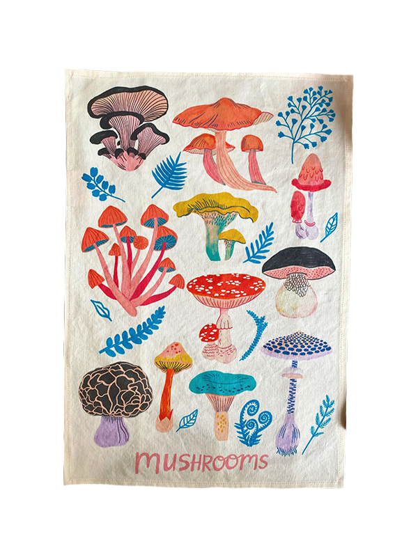 Mushroom Kitchen Tea Towels