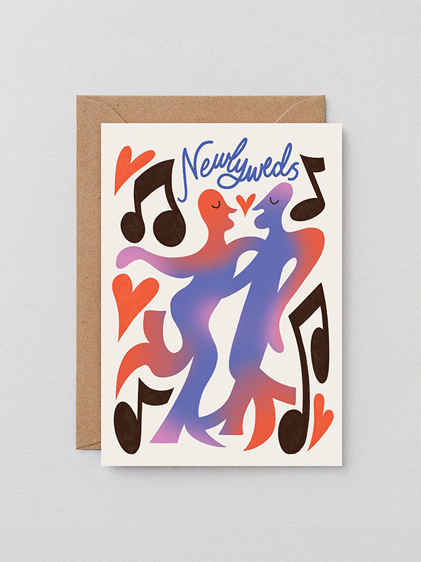 Dancing Newlyweds Card