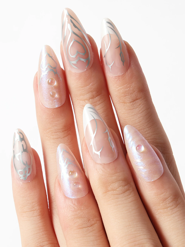 Press-On Nail Kit: Chrome Hearts