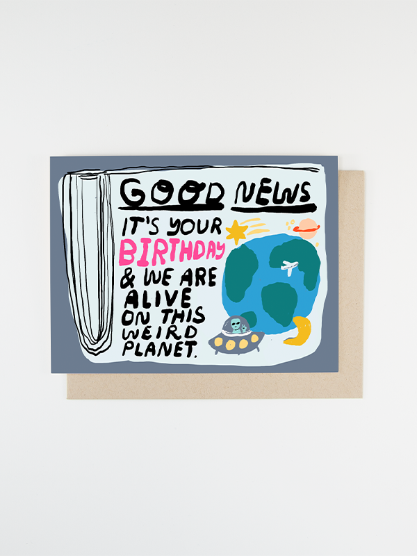 Good News Birthday Card