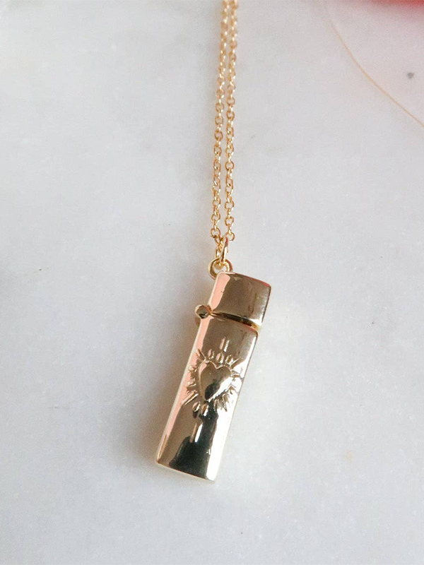 Fireheart Lighter Necklace: Gold