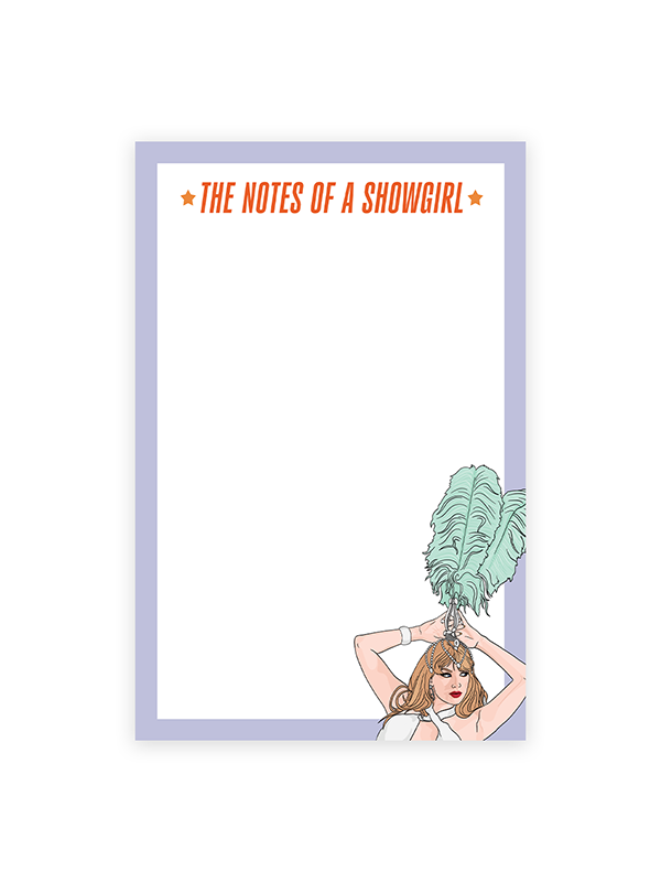 The Notes of a Showgirl Notepad