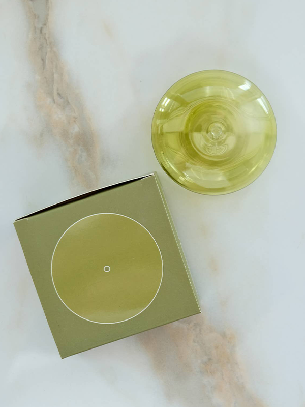 Glass Bubble Incense Holder: Martini Olive
