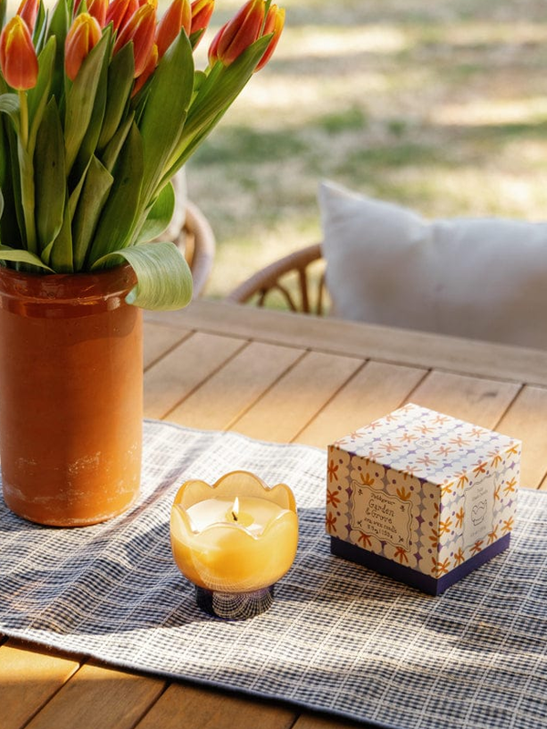 Tulip Glass Candle: Garden & Grove