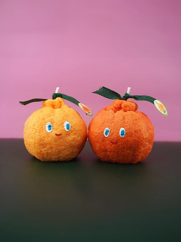 Cutie Orange Candle: Light Orange/Blossom Scent (FINAL SALE)