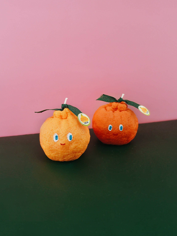 Cutie Orange Candle: Light Orange/Blossom Scent (FINAL SALE)