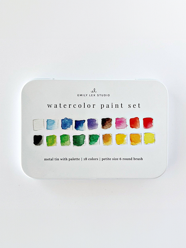 Watercolor Paint Set: 18 Colors with Brush