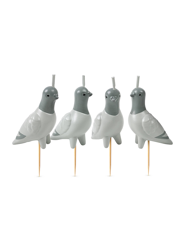 Flock Party Pigeon Candles: Set of 4