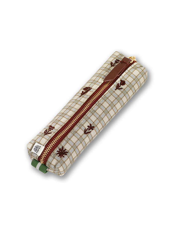 Elastic Pen Pouch: Garden Grid