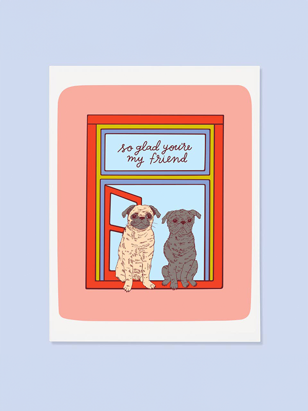 Pug Friends Card