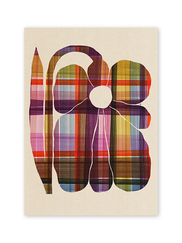 Plaid Bloom Print: 11 x 14
