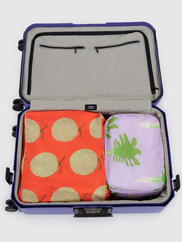 Baggu Packing Cube Set, a set of lightweight, durable cubes designed to help organize and pack your clothes and accessories efficiently for travel.