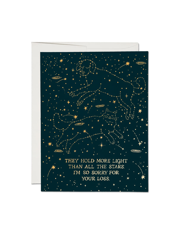 Pet Constellation Sympathy Card