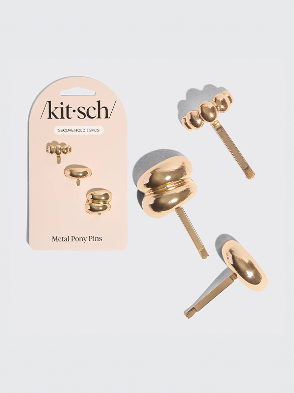Gold Metal Pony Pins: Set of 3