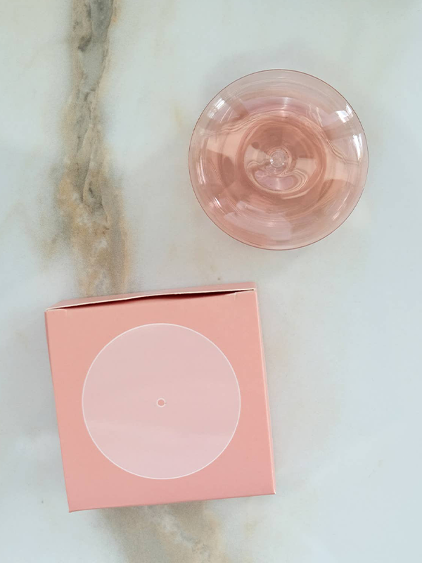 Glass Bubble Incense Holder: Coral Pink