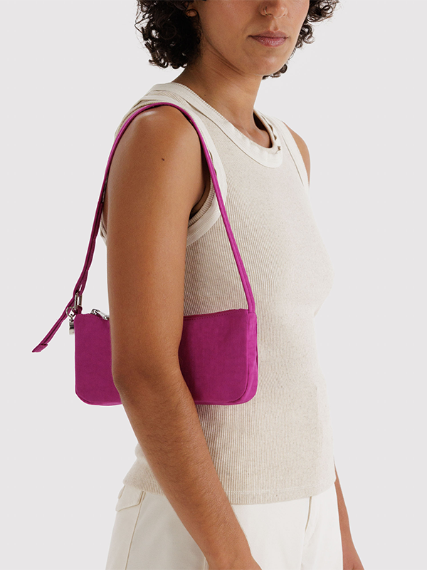 Nylon Pochette: Deep Fuchsia