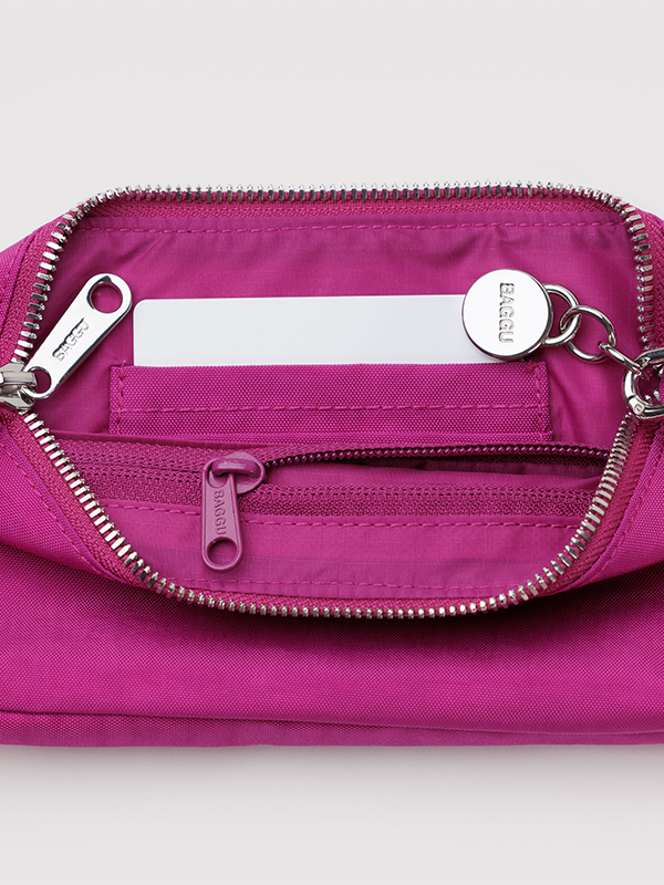 Nylon Pochette: Deep Fuchsia