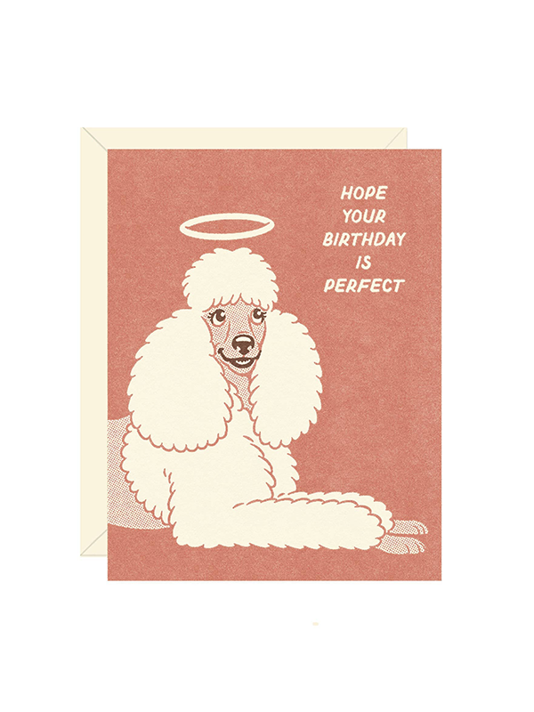 Perfect Poodle Birthday Card