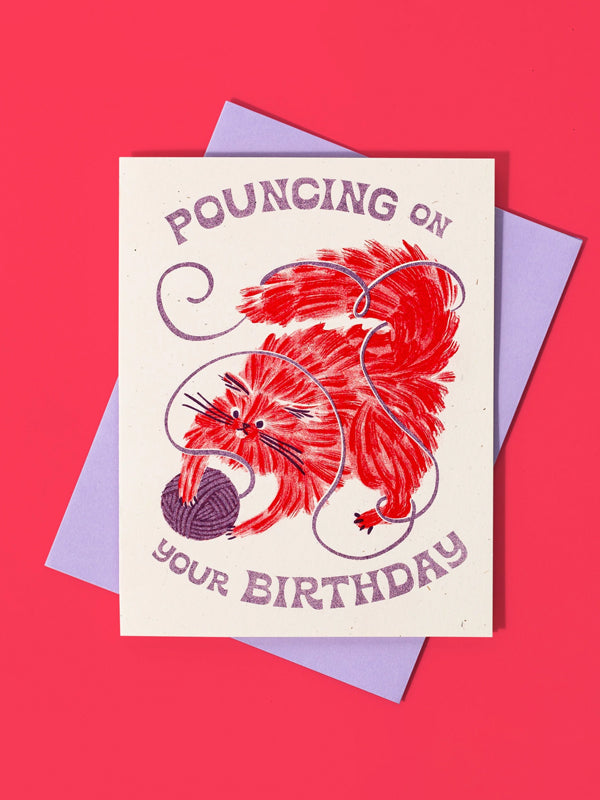 Pouncing On Your Birthday Card
