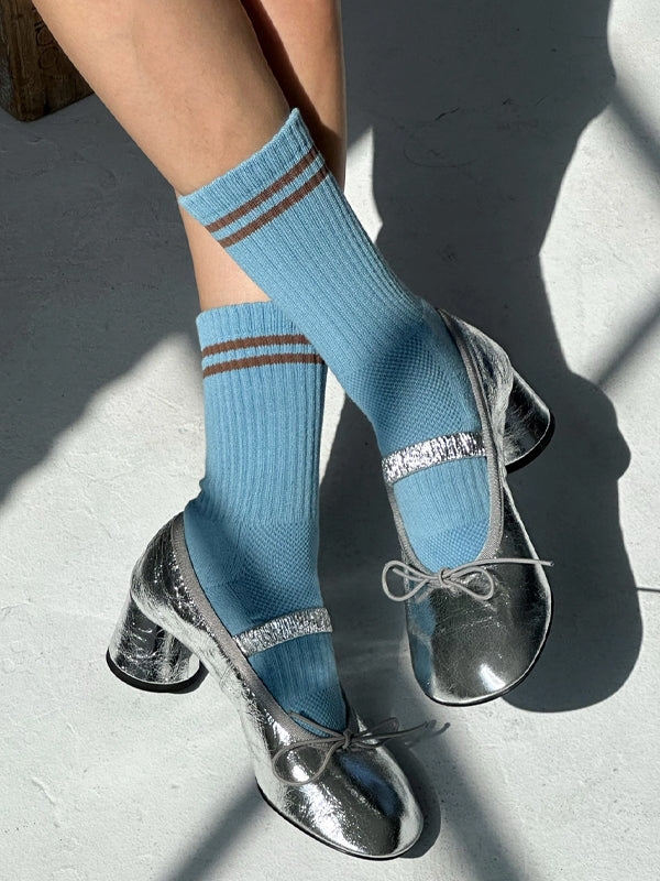 Boyfriend Socks: Powder Blue