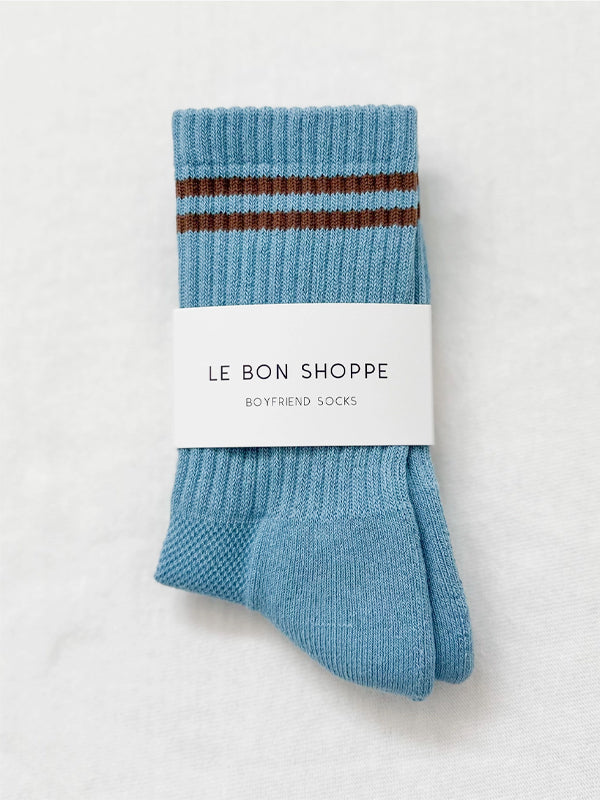 Boyfriend Socks: Powder Blue