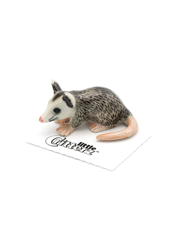 Porcelain Miniature: Thumbs Opossum