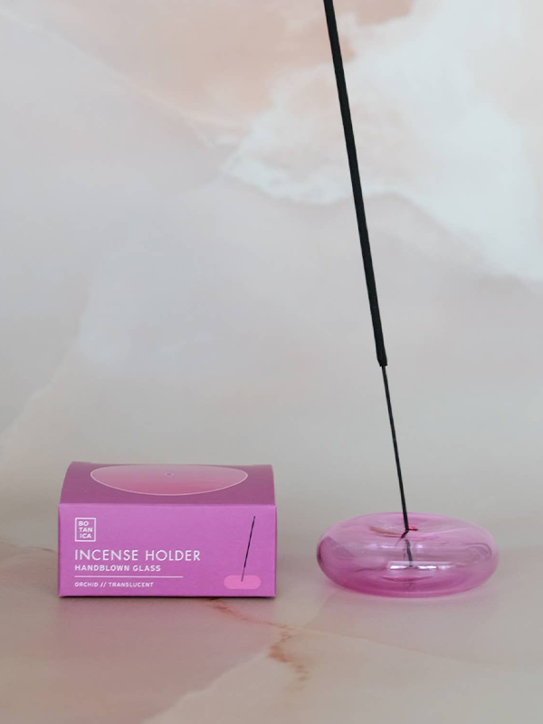 Glass Bubble Incense Holder: Orchid