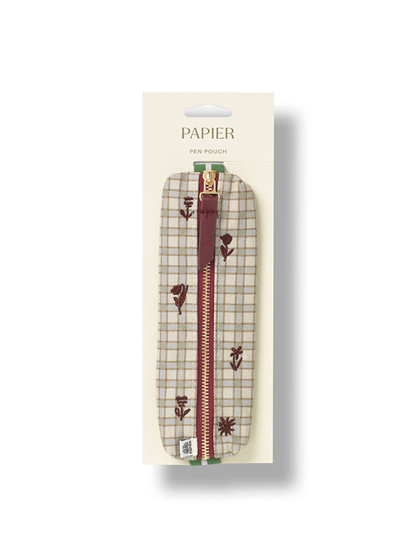Elastic Pen Pouch: Garden Grid