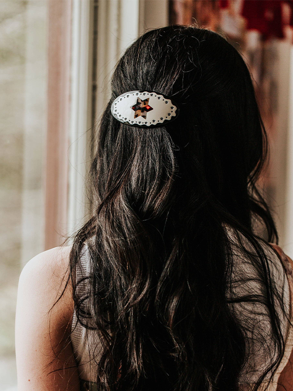 Tortoise Star Ponytail Barrette