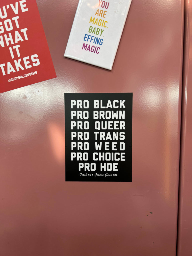 Pro Hoe Sticker: Black – A sleek and bold black sticker featuring the Pro Hoe logo, perfect for adding a touch of personality to your gear, laptop, or any surface that needs a cool, minimalist design.