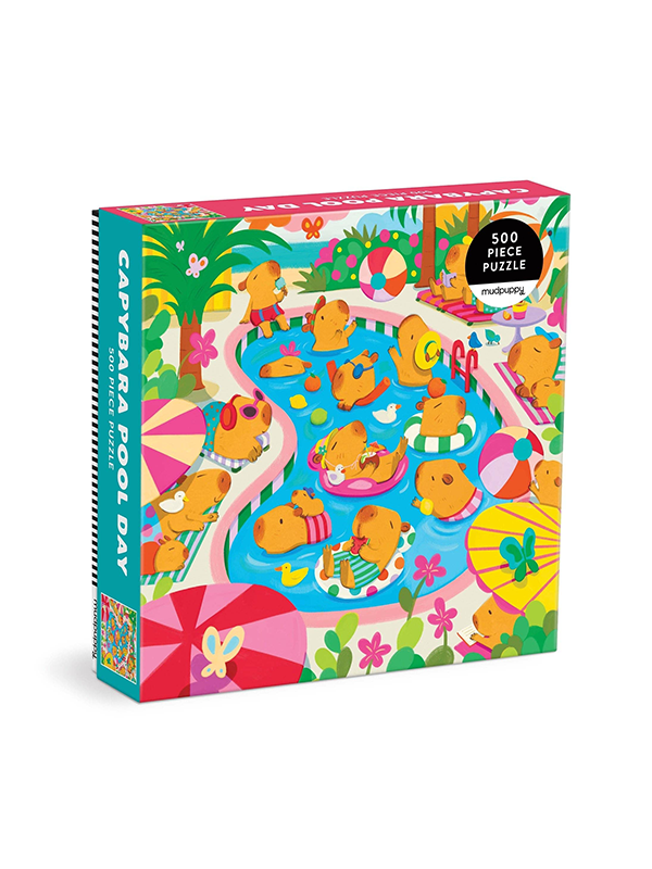 Capybara Pool Day: 500 Piece Family Puzzle