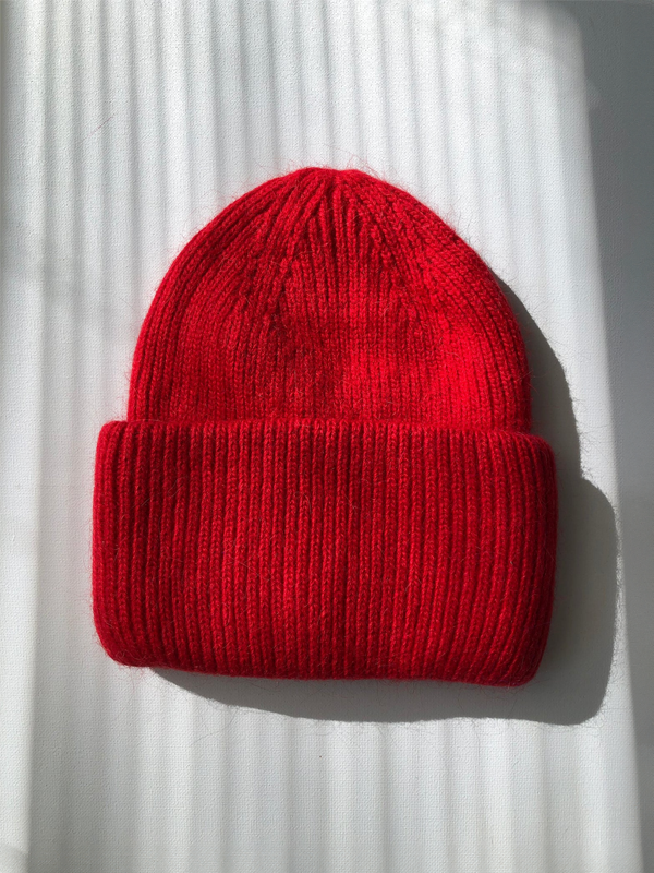 Royal Angora Beanie: Crystal Red