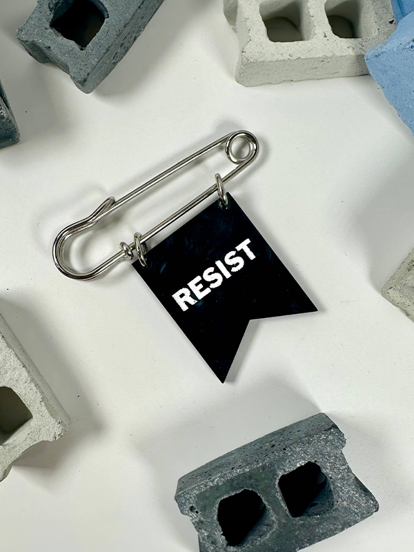 Resist Banner Pin