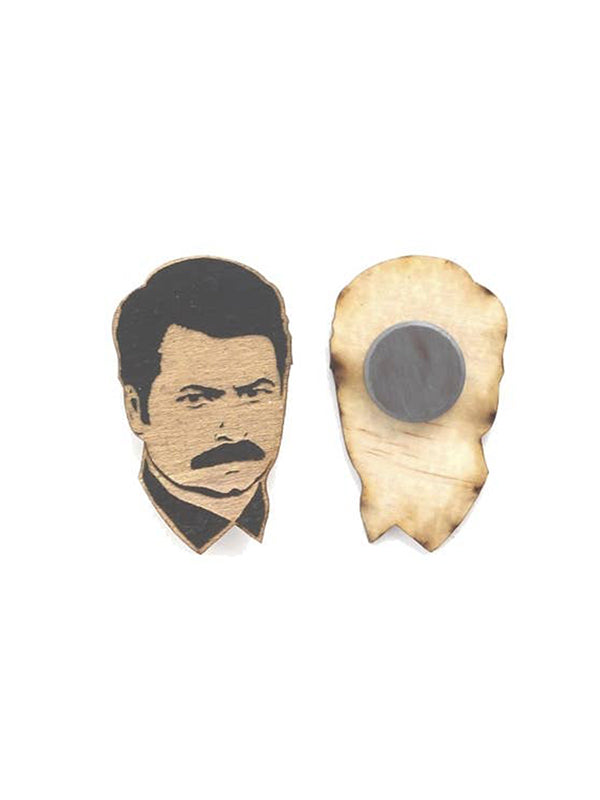 Wood Magnet: Ron Swanson
