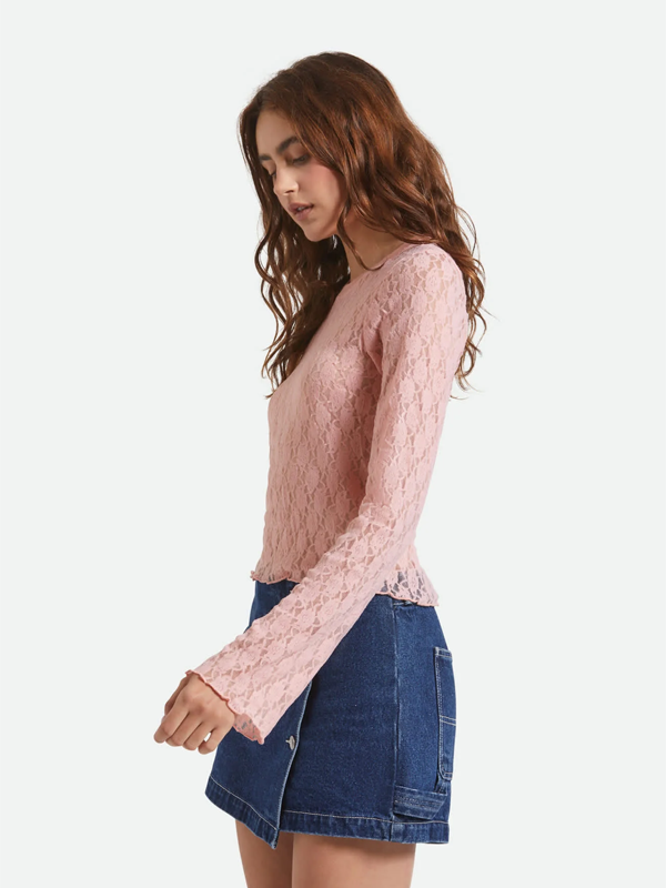 Dolly Slim L/S Knit Tee: Mellow Rose (FINAL SALE)