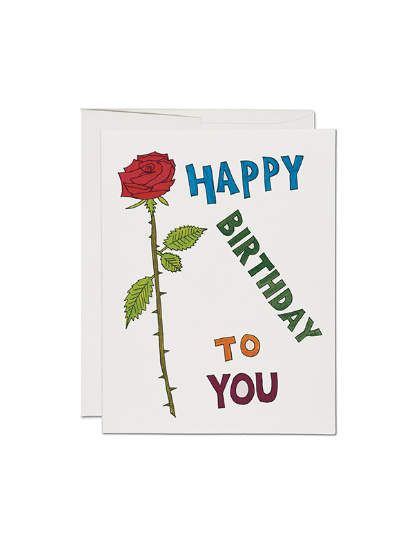 Birthday Rose Card