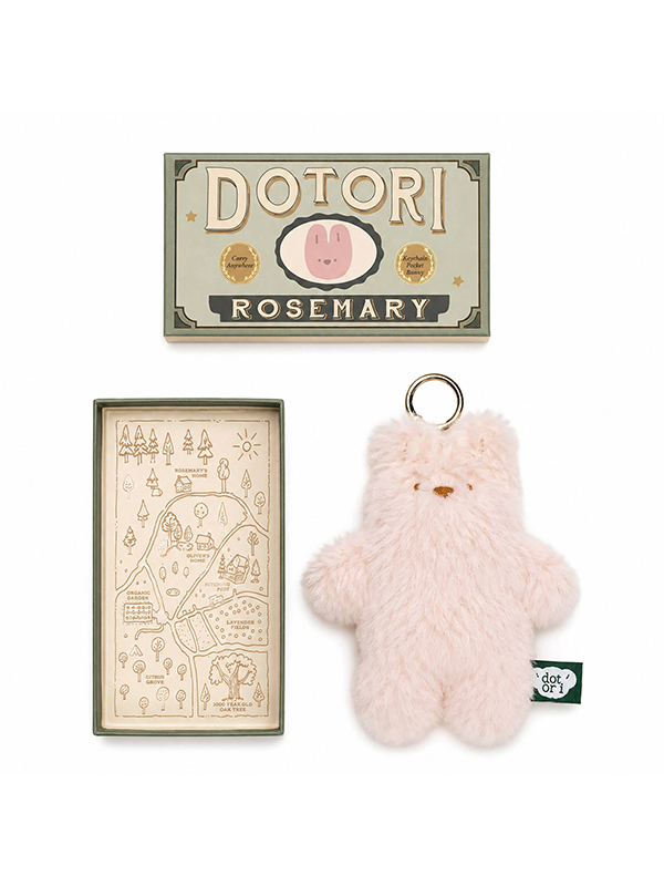 Fluffy Rosemary Bunny Keychain