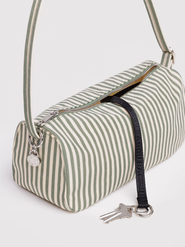 Nylon Loaf Bag: Sage Stripe