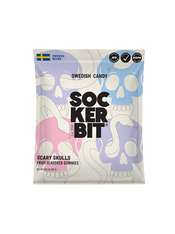 Scary Skulls Swedish Candy Bag 2.8oz