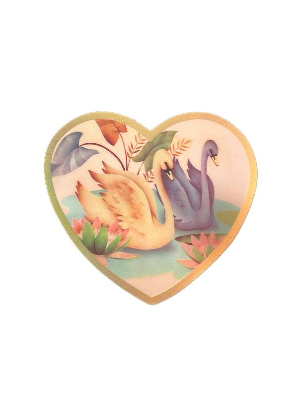 Swan Friends Sticker