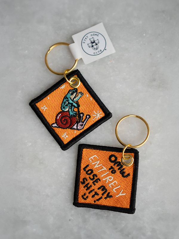 Embroidered Keychain: Lose My Shit
