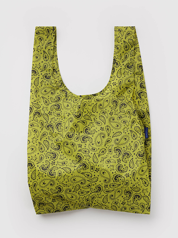 Standard Baggu: Chartreuse Paisley