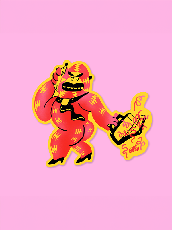 Monkey Business Sticker