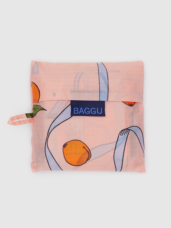 Standard Baggu in Apricot & Ribbons, featuring a stylish and versatile design with a unique pattern, perfect for everyday use and carrying your essentials with ease.