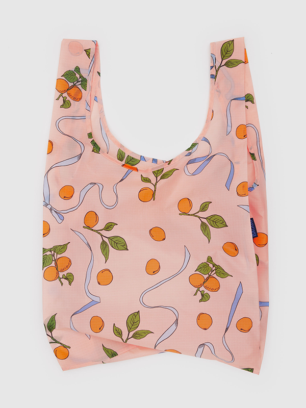 Standard Baggu in Apricot & Ribbons, featuring a stylish and versatile design with a unique pattern, perfect for everyday use and carrying your essentials with ease.