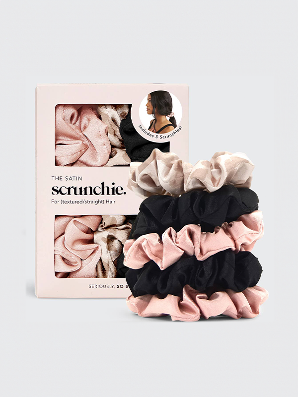 Satin Sleep Scrunchies: Assorted (Set of 5)