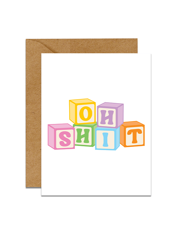 Oh Sh*t Baby Blocks Card