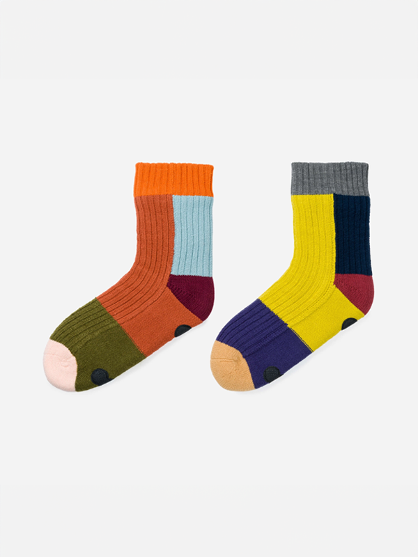 Mismatch House Socks: Desert