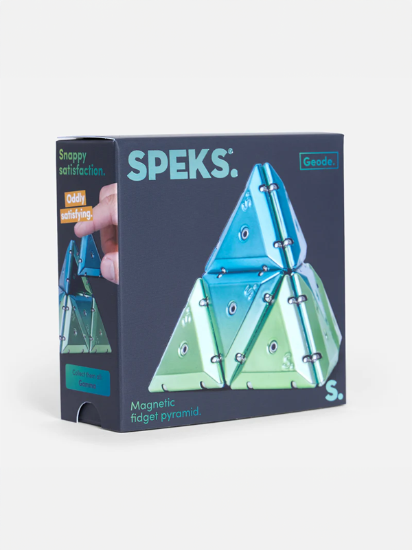 Geode Chrome Magnetic Fidget Pyramid: Assorted