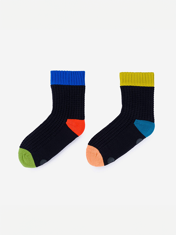 Spot Knit House Socks: Black